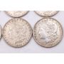 10X Morgan silver dollars 1880 1881o 1885 2x1887 2x1889 1896 1897 1921 VF-EF