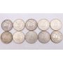 10X Morgan silver dollars 1880 1881o 1885 2x1887 2x1889 1896 1897 1921 VF-EF