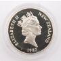 1987 New Zealand $1 silver coin National Parks original case P65a Choice Proof