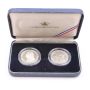 1987 France Lafayette 2-Piedfort coins 100 Francs Choice Cameo Proof & CH BU
