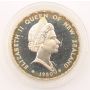 1980 New Zealand $1 silver coin Fantail Bird original case P49a Choice Proof