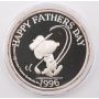 1996 Peanuts Happy Fathers Day EnviroMint 1 oz Ounce .999 Silver Round 