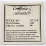1996 Peanuts Happy Fathers Day EnviroMint 1 oz Ounce .999 Silver Round 