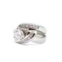 1.11ct Diamond ring set 19K white gold 13.5 grams appraisal $8,800.00  Size-8 
