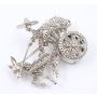 Hamilton Rickshaw Marcasite Vintage Brooch Cal. 14 Watch with Box