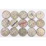 Lot of 15 Kwangtung Republic era 1912-1929 20 cent silver coins XF-AU condition