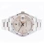Rolex Date 15210 34mm Stainless Steel Silver Dial Engine Turned Bezel Watch