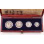 1904 Great Britain Maundy 4-coin set with original case