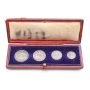 1904 Great Britain Maundy 4-coin set with original case
