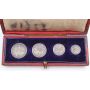 1904 Great Britain Maundy 4-coin set with original case