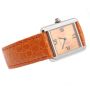 CARTIER Tank Solo 2716 Stainless Steel Orange Dial Quartz Watch