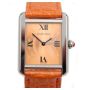 CARTIER Tank Solo 2716 Stainless Steel Orange Dial Quartz Watch