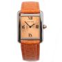 CARTIER Tank Solo 2716 Stainless Steel Orange Dial Quartz Watch