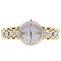 SEIKO SUP364 Swarovski Pink MOP Dial Gold Plated Stainless Ladies Solar Watch