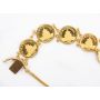8x 1988 Panda 1/20th ounce Gold coins  bezel set in 22k 6.5 inch bracelet 29.5g