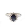 0.86ct Sapphire and 0.24ct Diamonds 18K wg gold ring 