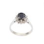 0.86ct Sapphire and 0.24ct Diamonds 18K wg gold ring 
