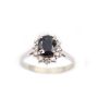 0.86ct Sapphire and 0.24ct Diamonds 18K wg gold ring 