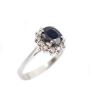 0.86ct Sapphire and 0.24ct Diamonds 18K wg gold ring 