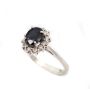 0.86ct Sapphire and 0.24ct Diamonds 18K wg gold ring 