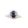 0.86ct Sapphire and 0.24ct Diamonds 18K wg gold ring 