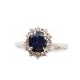 0.86ct Sapphire and 0.24ct Diamonds 18K wg gold ring 