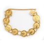 8x 1988 Panda 1/20th ounce Gold coins  bezel set in 22k 6.5 inch bracelet 29.5g