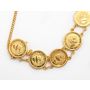8x 1988 Panda 1/20th ounce Gold coins  bezel set in 22k 6.5 inch bracelet 29.5g