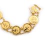 8x 1988 Panda 1/20th ounce Gold coins  bezel set in 22k 6.5 inch bracelet 29.5g