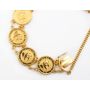8x 1988 Panda 1/20th ounce Gold coins  bezel set in 22k 6.5 inch bracelet 29.5g