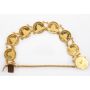8x 1988 Panda 1/20th ounce Gold coins  bezel set in 22k 6.5 inch bracelet 29.5g