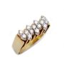 0.70ct Diamonds tcw 14K yg ring 14 diamonds 10.2g w/appraisal $4200. Size-5