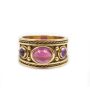 Brinkhaus 18K yg Amethyst ring 13.6g Renaissance Revival 