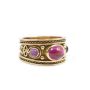 Brinkhaus 18K yg Amethyst ring 13.6g Renaissance Revival 