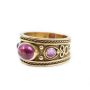 Brinkhaus 18K yg Amethyst ring 13.6g Renaissance Revival 