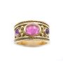Brinkhaus 18K yg Amethyst ring 13.6g Renaissance Revival 
