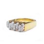 0.70ct Diamonds tcw 14K yg ring 14 diamonds 10.2g w/appraisal $4200. Size-5