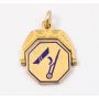 14 Karat Antique Masonic Gold & Blue Enamel Spinner Fob 3.54 grams 