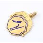 14 Karat Antique Masonic Gold & Blue Enamel Spinner Fob 3.54 grams 