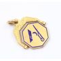 14 Karat Antique Masonic Gold & Blue Enamel Spinner Fob 3.54 grams 