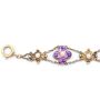 c1890 Amethyst and Seed Pearl 14K yg bracelet 10g 