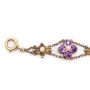 c1890 Amethyst and Seed Pearl 14K yg bracelet 10g 