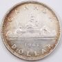 1947 Blunt-7 Canada silver dollar VF/EF