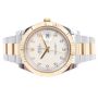 Rolex Datejust II 41 116333 18K Gold and Stainless Ivory Diamond Dial Mens Watch
