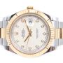 Rolex Datejust II 41 116333 18K Gold and Stainless Ivory Diamond Dial Mens Watch