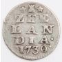 1730 Netherlands Zeeland 2 Stuivers VF+