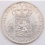 1871 Netherlands 2 1/2 Gulden silver coin VF rim nick
