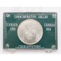 1964 Canada silver dollar in original 1964 commemorative holder Choice UNC