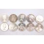 10x 1959 & 1960 Canada Prooflike silver dollars 3x1959 and 7x1960 10-coins PL