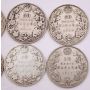 10x 1917 Canada 50 cents 10-coins G/VG